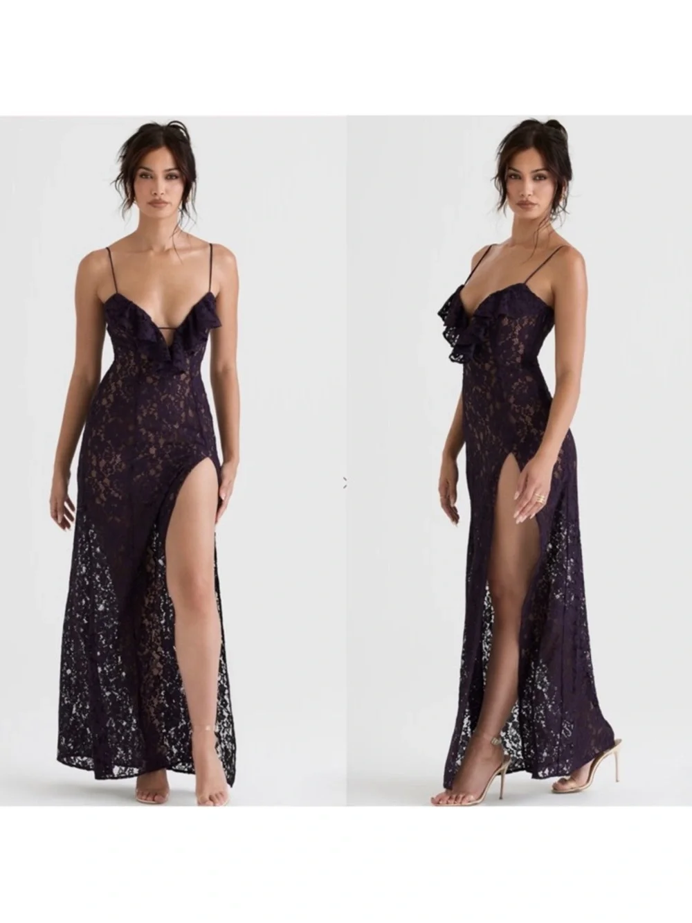 💜Firm Price💜House of CB Malia Night Shade lace maxi dress - Picture 7 of 16